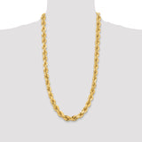 14k 12.0mm D/C Rope Fancy Lobster Clasp Chain