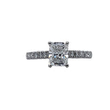 Platinum 1.30ct Radiant Natural Diamond Engagement Ring
