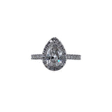 18k White Gold 0.70ct Round Natural Diamond Engagement Ring