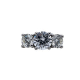 18k/Platinum Yellow Gold 1.58ct Round Natural Diamond Engagement Ring