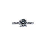 14k White Gold 0.37ct Round Natural Diamond Engagement Ring