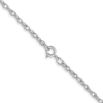 14K White Gold 1.35mm Carded Cable Rope Chain