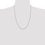 14K White Gold 1.35mm Carded Cable Rope Chain