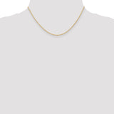 14K 1.35mm Carded Cable Rope Chain