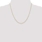 14K 1.35mm Carded Cable Rope Chain