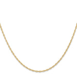 14K 1.35mm Carded Cable Rope Chain
