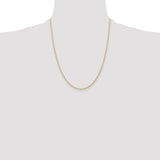14K 1.35mm Carded Cable Rope Chain