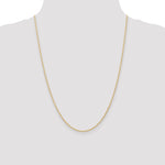 14K 1.35mm Carded Cable Rope Chain