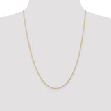 14K 1.35mm Carded Cable Rope Chain