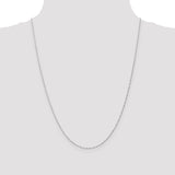 14k White Gold 1mm Carded Singapore Chain