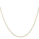 14k 1mm Carded Singapore Chain