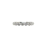 14k White Gold Stackable 0.70ctw Round Natural Diamond Wedding Band