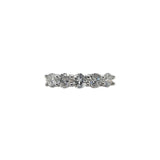 14k White Gold 5 Stone 1.46ctw Round Natural Diamond Wedding Band