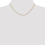 14K 1.55mm Carded Cable Rope Chain