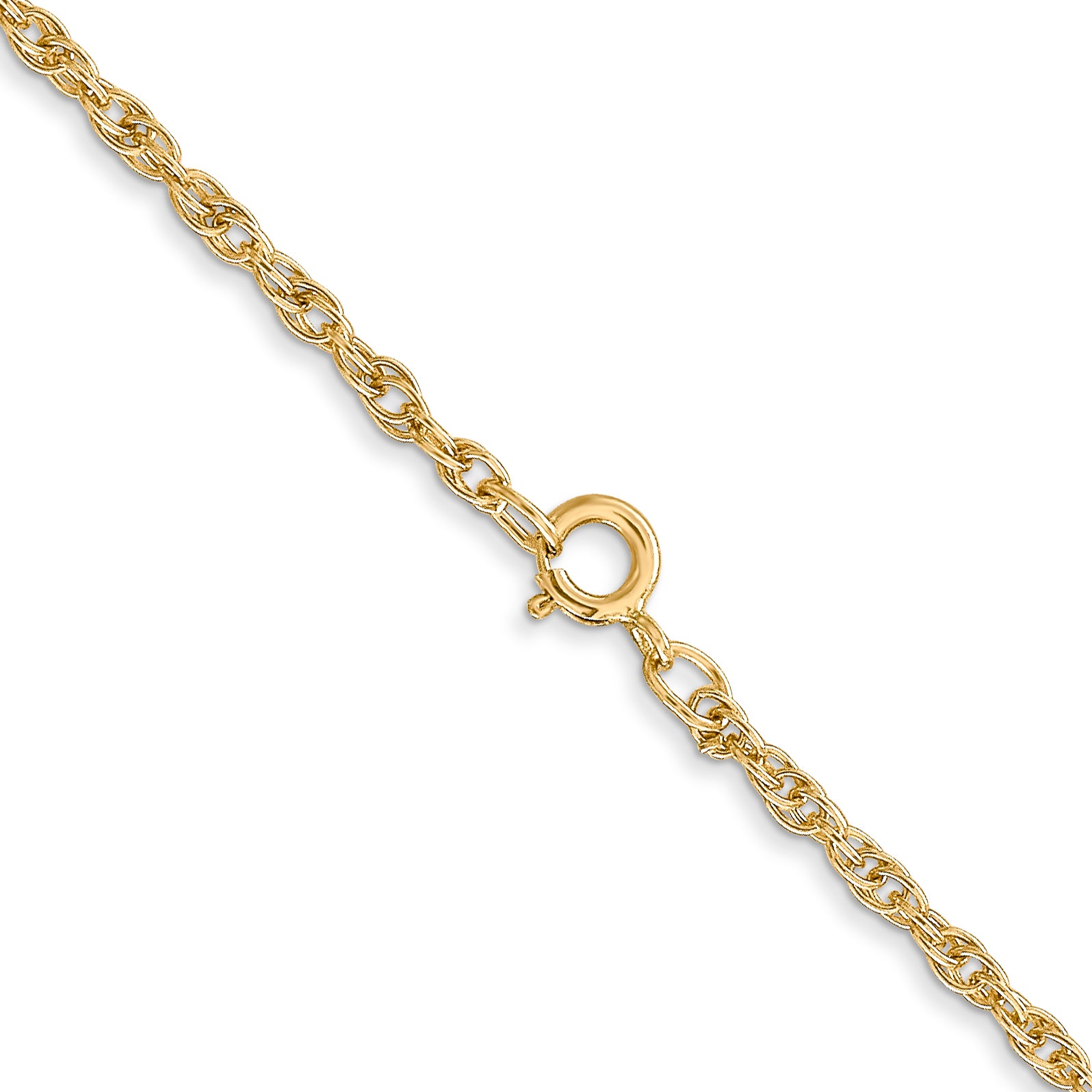 14K 1.55mm Carded Cable Rope Chain