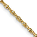 14K 1.55mm Carded Cable Rope Chain