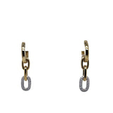 14k Two-tone 0.452ctw Paperclip Diamond Earrings
