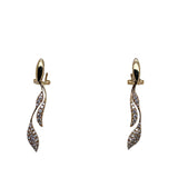 14k Yellow Gold 0.70ctw Nature Inspired Diamond Earrings