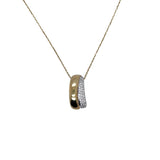 14k Two-tone 0.25ctw Pave Diamond Pendant