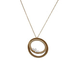 14k Yellow Gold 0.21ctw Free Form Diamond Pendant