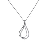 18k White Gold 0.36ctw Free Form Diamond Pendant