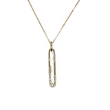 14k Yellow Gold 0.22ctw Contemporary Diamond Pendant