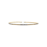 14k Yellow Gold 0.67ctw Flex Bangle Diamond Bracelet