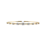 14k Yellow Gold 0.82ctw Flex Bangle Diamond Bracelet
