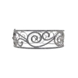 14k White Gold Vintage Inspired Diamond Bracelet