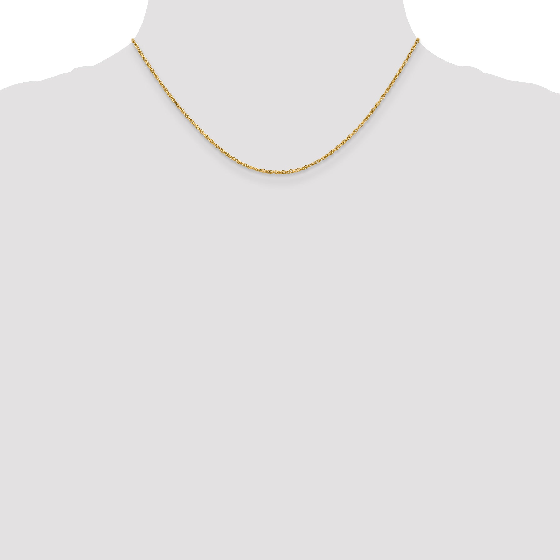 18K Leslies 1.3mm Baby Rope Chain