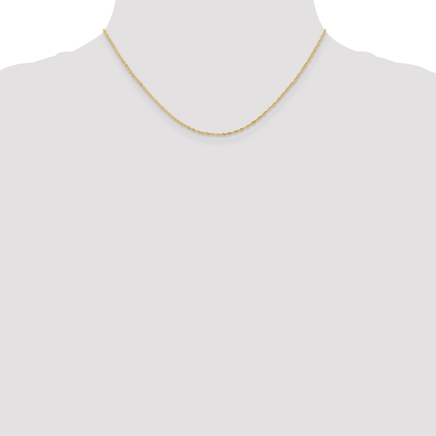 18K Leslies 1.1mm Singapore Chain