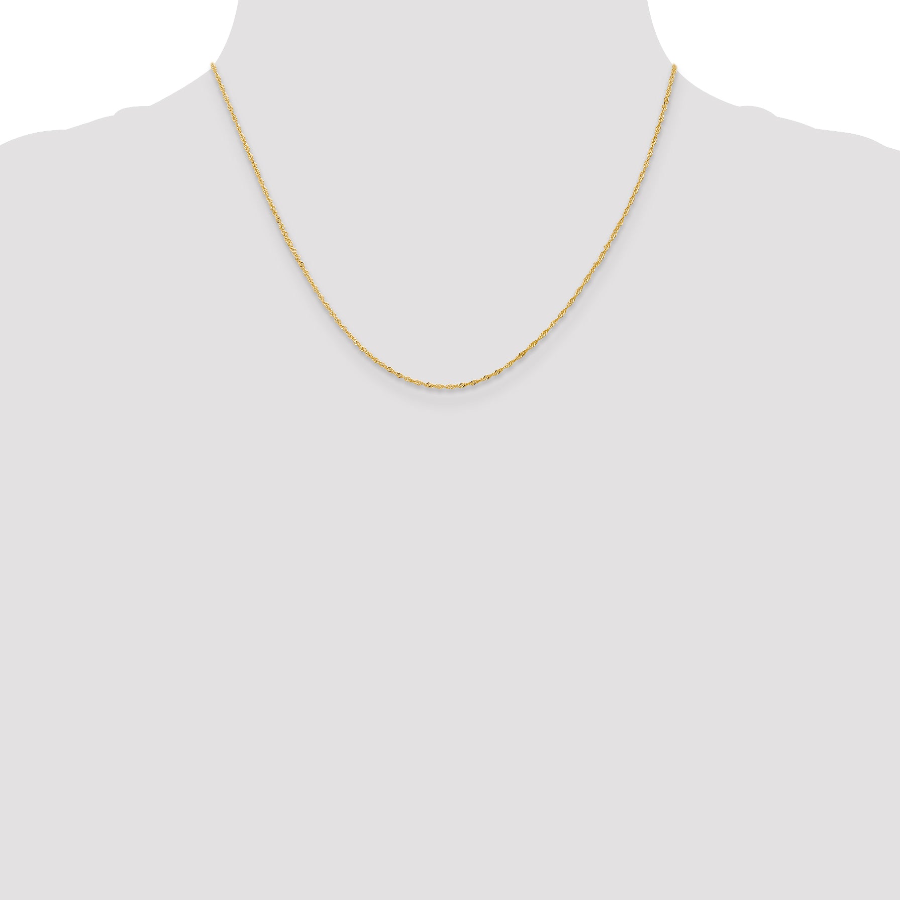 18K Leslies 1.1mm Singapore Chain