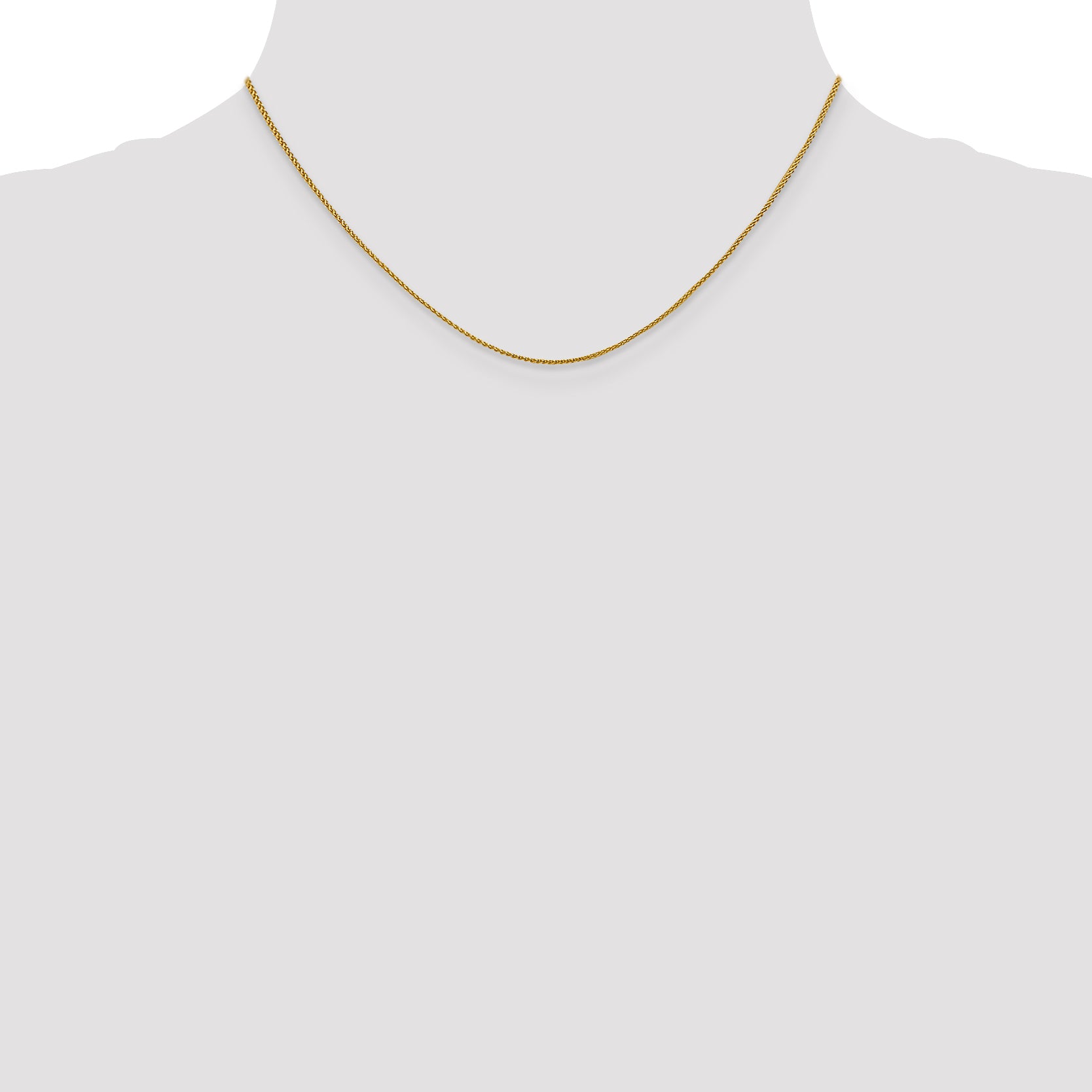 18K Leslies 1mm D/C Spiga Chain