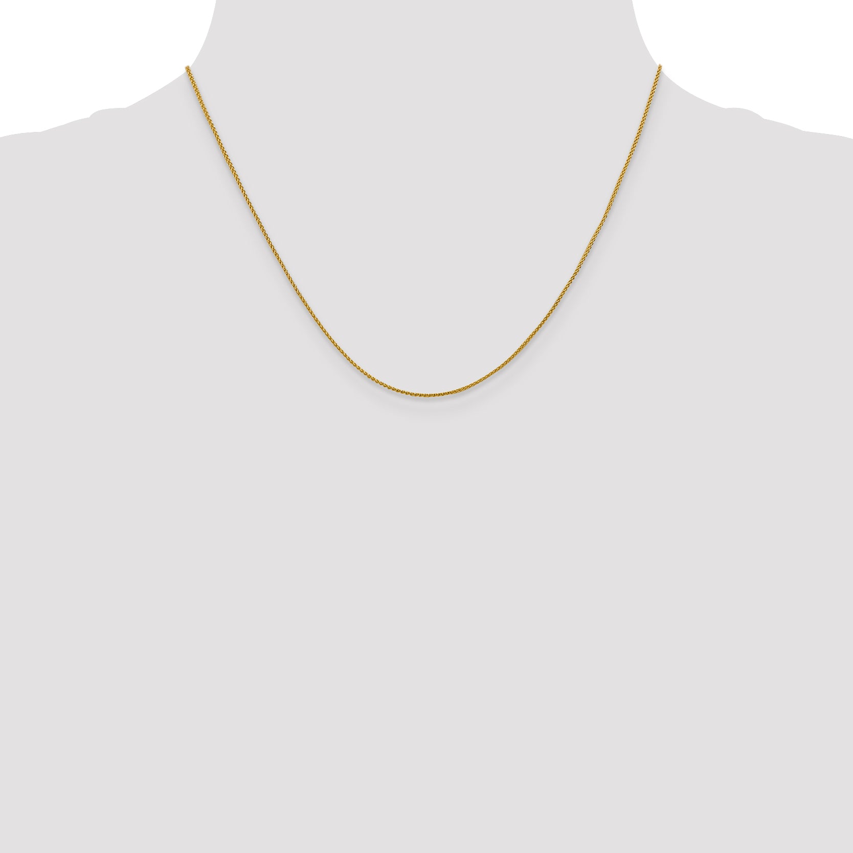 18K Leslies 1mm D/C Spiga Chain