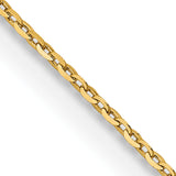 18K Leslies 1.15mm D/C Cable Chain