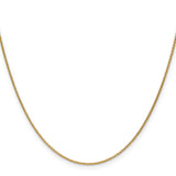 18K Leslies 1.15mm D/C Cable Chain