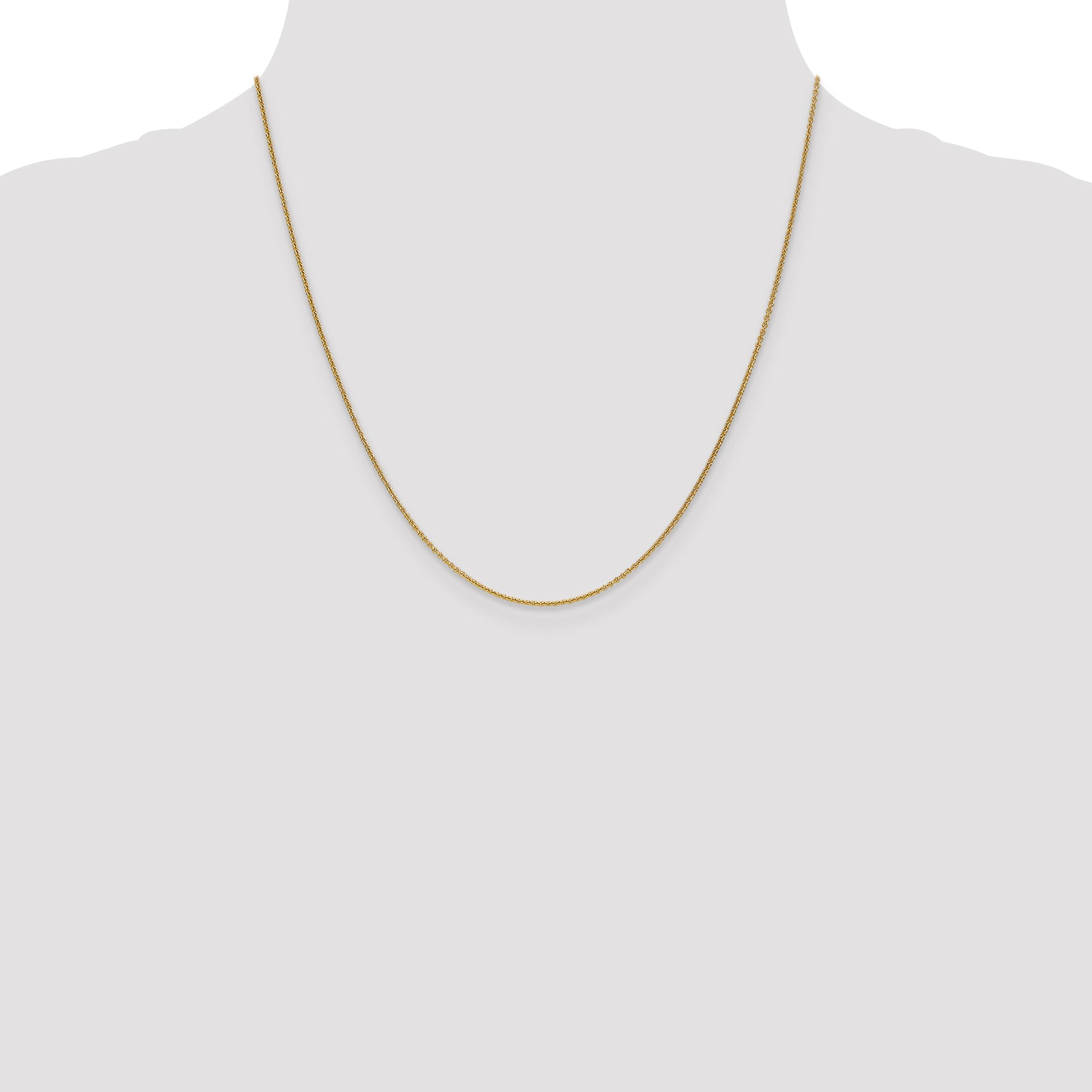 18K Leslies 1.15mm D/C Cable Chain