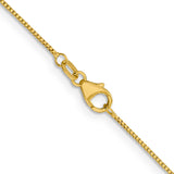 18K Leslies .7mm Box Chain