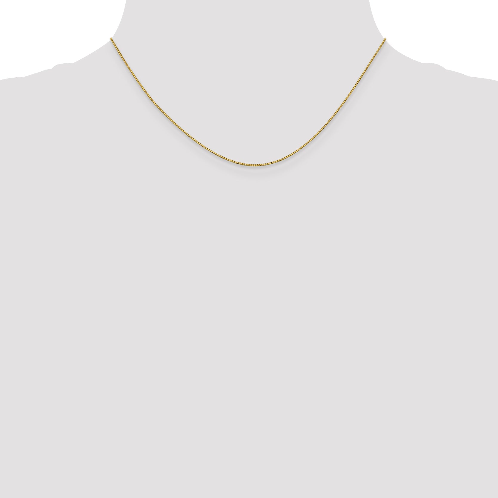 18K Leslies .7mm Box Chain
