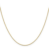 18K Leslies .7mm Box Chain