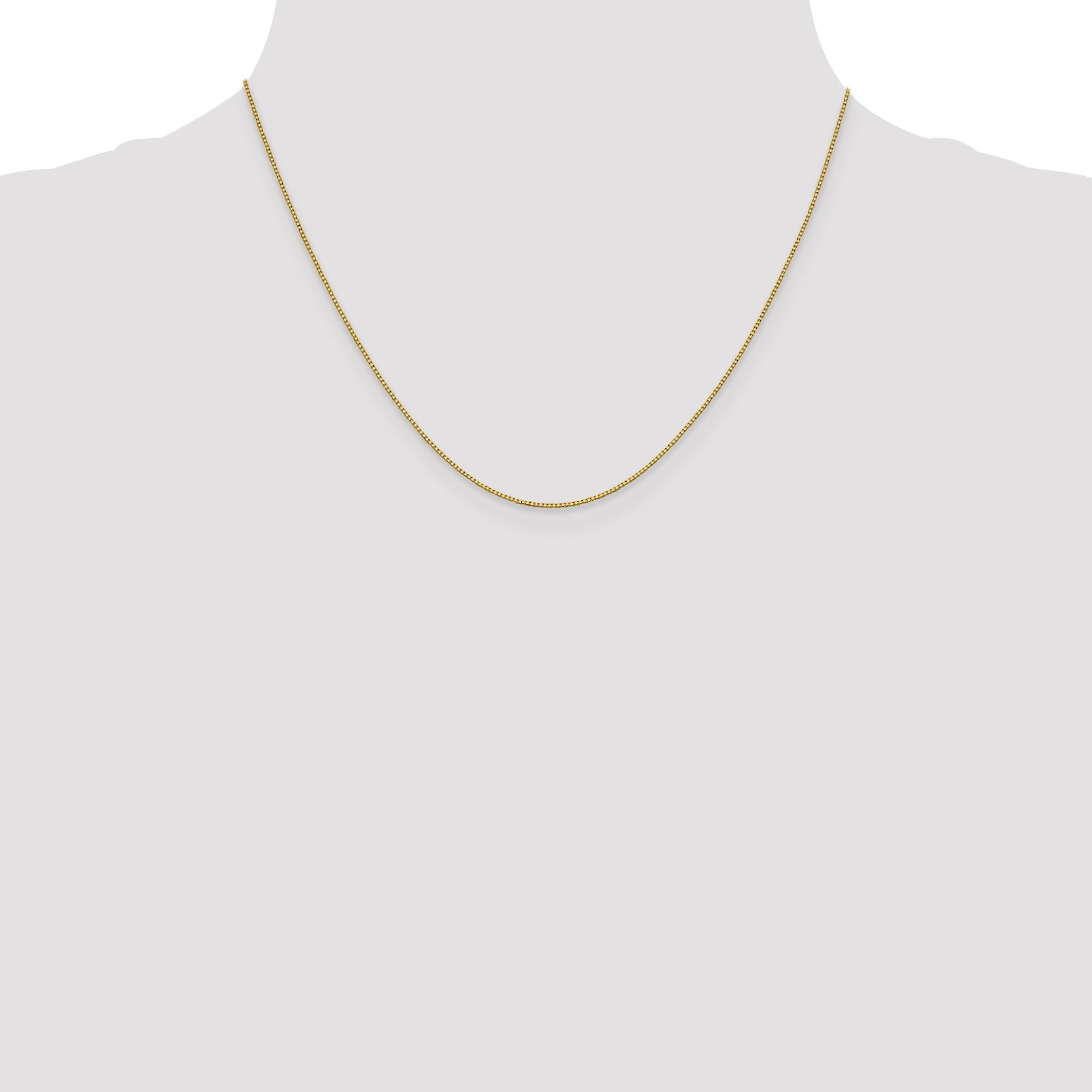 18K Leslies .7mm Box Chain