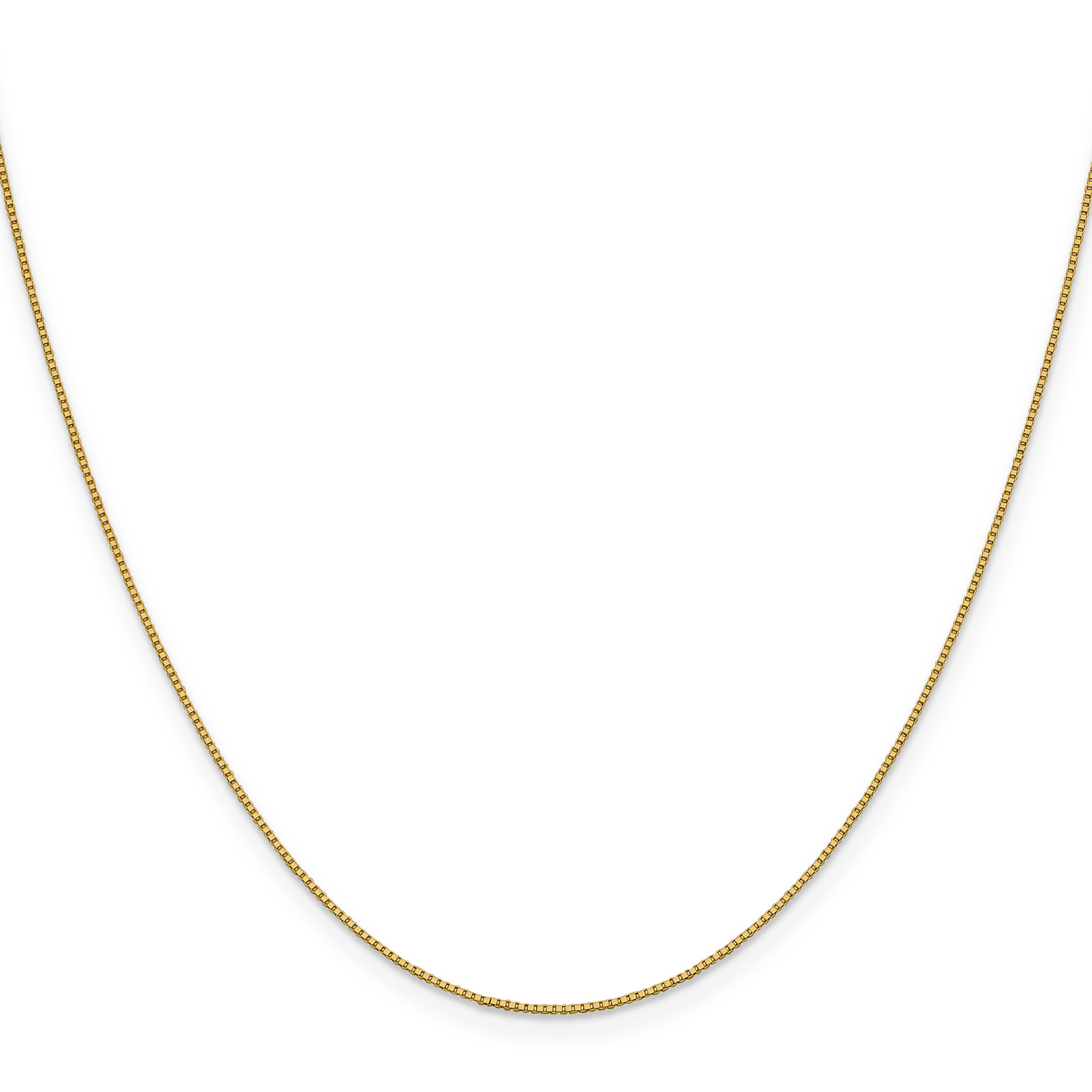 18K Leslies .7mm Box Chain