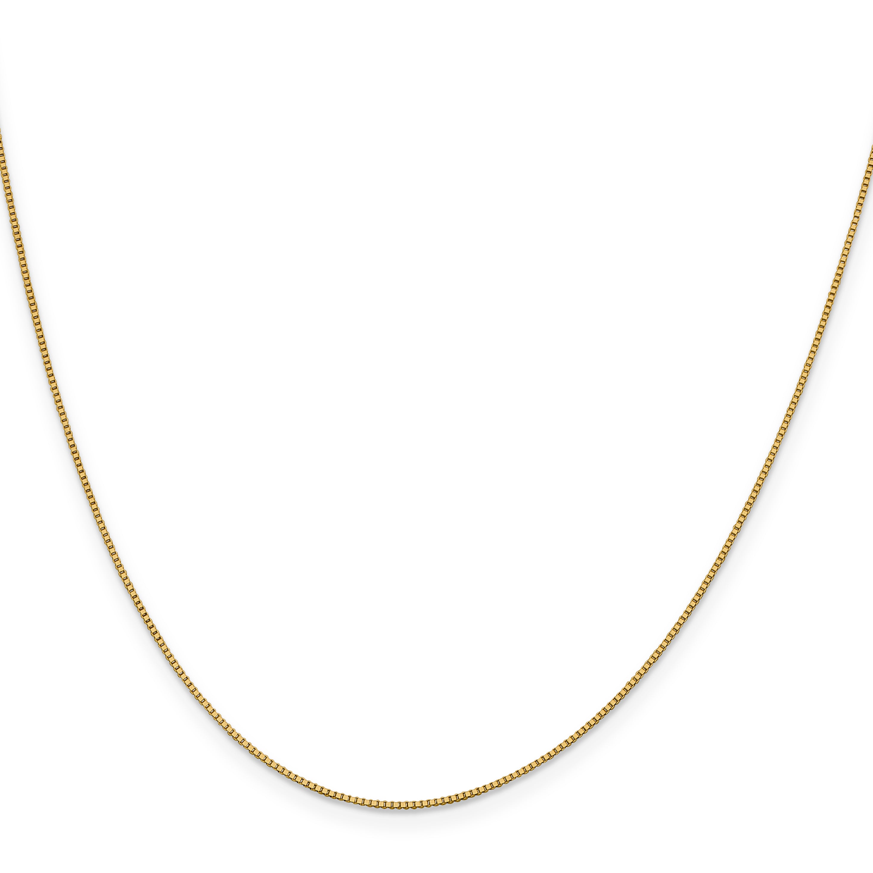 18K Leslies .9mm Box Chain