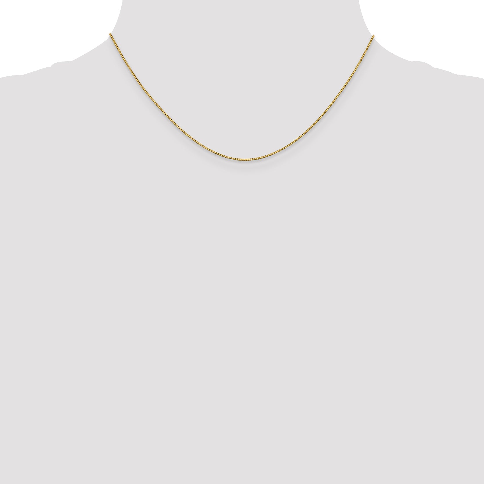 18K Leslies .9mm Box Chain