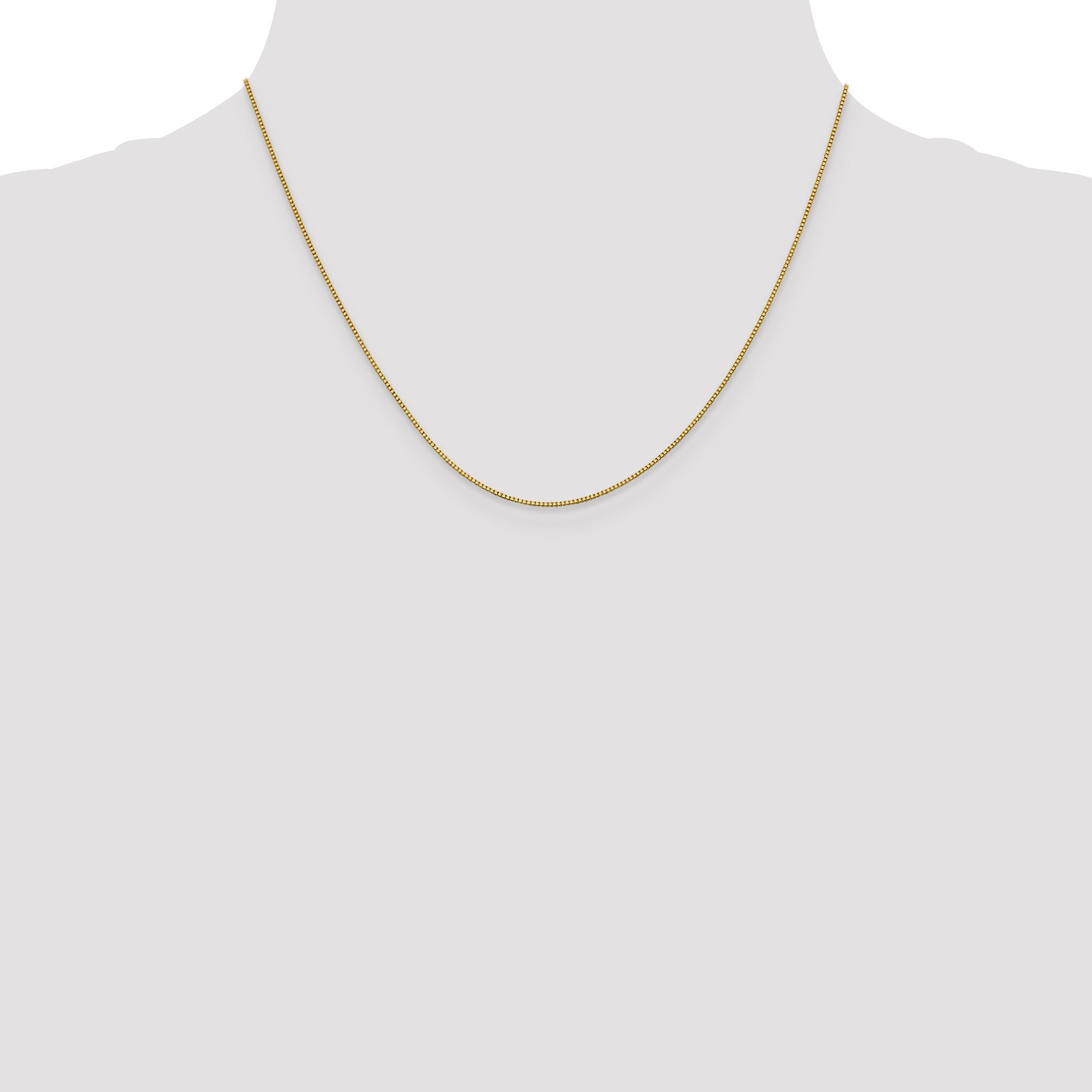 18K Leslies .9mm Box Chain