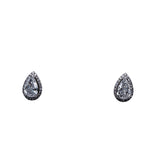 14k White Gold 2.09ctw Halo Diamond Earrings