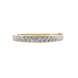 14k Yellow Gold 1.84ctw Hinge Bangle Diamond Bracelet
