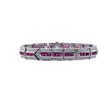 Women's 18k White Gold Art Deco Bracelet