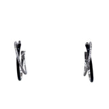 14k White Gold 0.60ctw Criss Cross Diamond Earrings