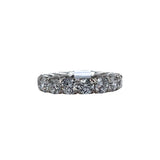 14k White Gold Eternity 3.50ctw Round Natural Diamond Wedding Band